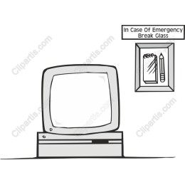 Retro Emergency Break Glass Monitor