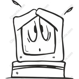 Whimsical Cartoon Computer