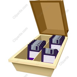 Vintage Floppy Disk Storage Box