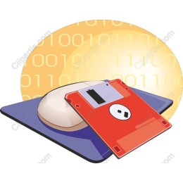 Vintage Tech : Floppy Disk and Mouse