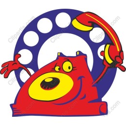 Cheerful Cartoon Telephone