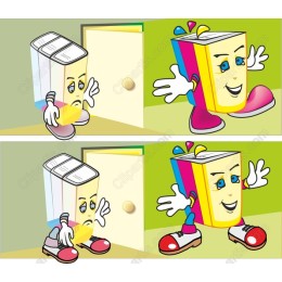Cheerful Book Character
