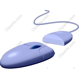 Stylish Blue Computer Mouse