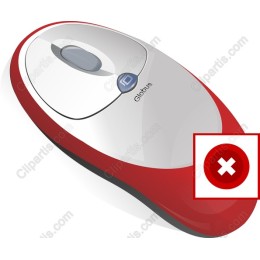 Red and White Computer Mouse