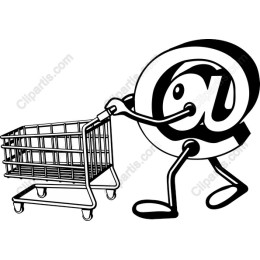Whimsical @ Symbol Shopping Cart