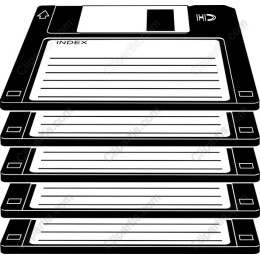 Vintage Floppy Disk Stack