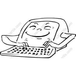 Happy Computer Typing