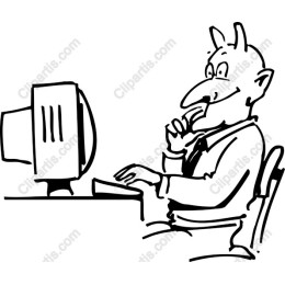Cheerful Computer Character