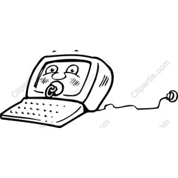 Playful Cartoon Computer
