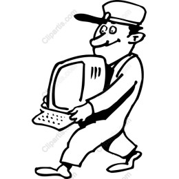 Vintage Computer Delivery Man