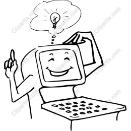 Cheerful Computer Character