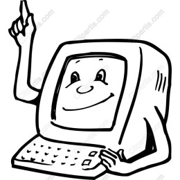 Cheerful Cartoon Computer