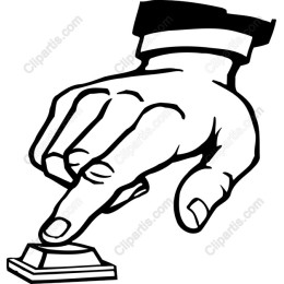 Stylized Hand Button Press