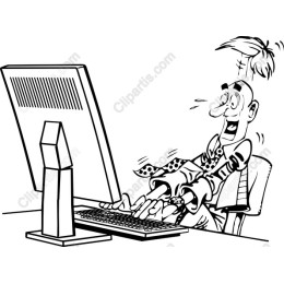 Joyful Computer Character
