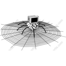 Tech Web: Computer in Spider Web