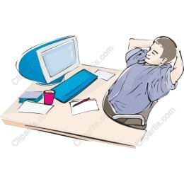 Relaxed Office Worker