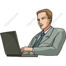 Businessman Working on Laptop