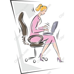 Stylish Office Worker in Motion