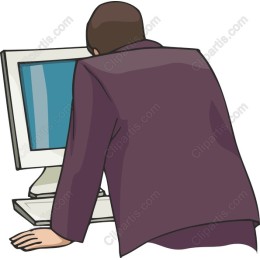 Focused Worker at Computer
