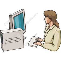 Professional Woman Working at Computer