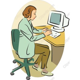 Woman Working at Desk