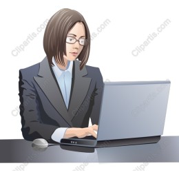Professional Woman Working on Laptop