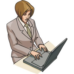 Professional Woman Laptop Typing