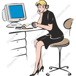 Elegant Woman at Desk