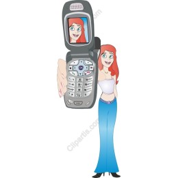 Nostalgic Flip Phone Character