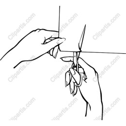 Hands Cutting Paper