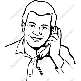 Cheerful Man Telephone