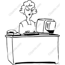 Retro Office Worker