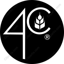 Modern Minimalistic 4C Logo with Wheat Symbol