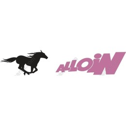 Galloping Horse with ALLOIN Typography