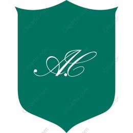 Elegant Monogram Shield - A.C.