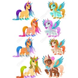 Whimsical Unicorn Clipart Collection
