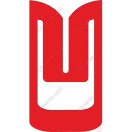 Red and White Abstract Logo