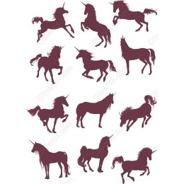 Unicorn Clipart Set - Enchanting