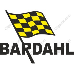 Checkered Flag with BARDAHL Logo