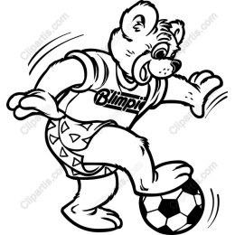 Playful Soccer Bear