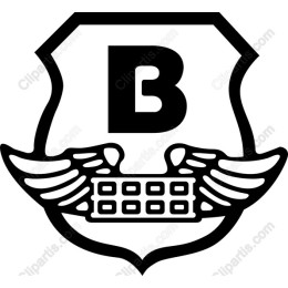 Bold 'B' Emblem with Wings