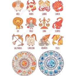 Zodiac Sign Bundle: Whimsical Astrology Character