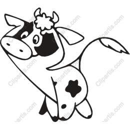 Cheerful Cartoon Cow