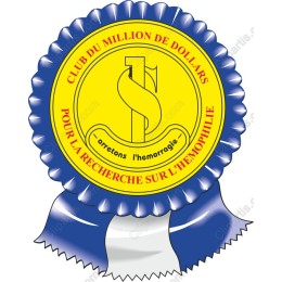Million Dollar Club Hemophilia Awareness Ribbon