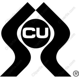 Stylish Black and White CU Logo
