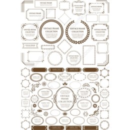Vintage Frame Collection - Elegant Clipart Set