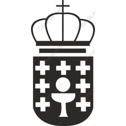 Regal Heraldic Crest with Crown