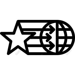 Star and Globe - Global Connection
