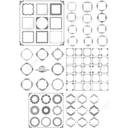 Set of Vintage Frames - 8 Elegant in and