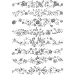 Floral Elegance: Handmade Border Set